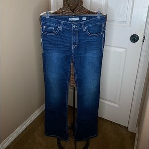 bke dark wash denim jeans